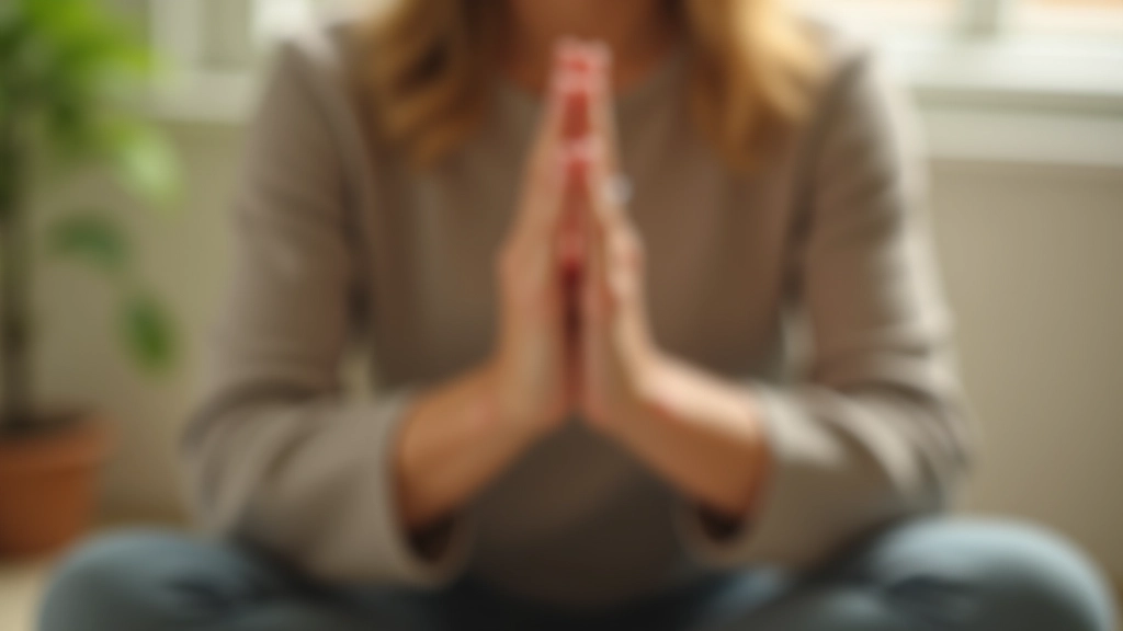 Detailní pohled na dechová cvičení s rukama v meditační pozici